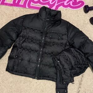 Coach Black Puffer Jacket